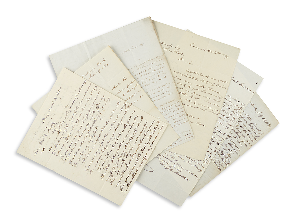 (AMERICAN INDIANS.) Group of letters relating to American Indians in New York.
